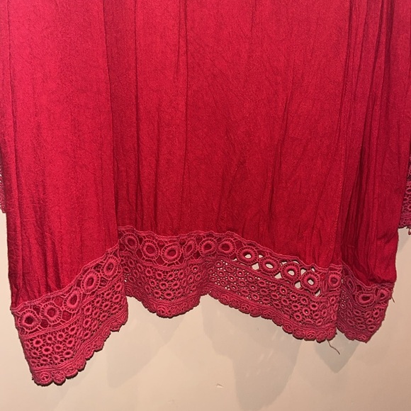 S.R. fashion rayon top with embroidery size 1X - Picture 4 of 6